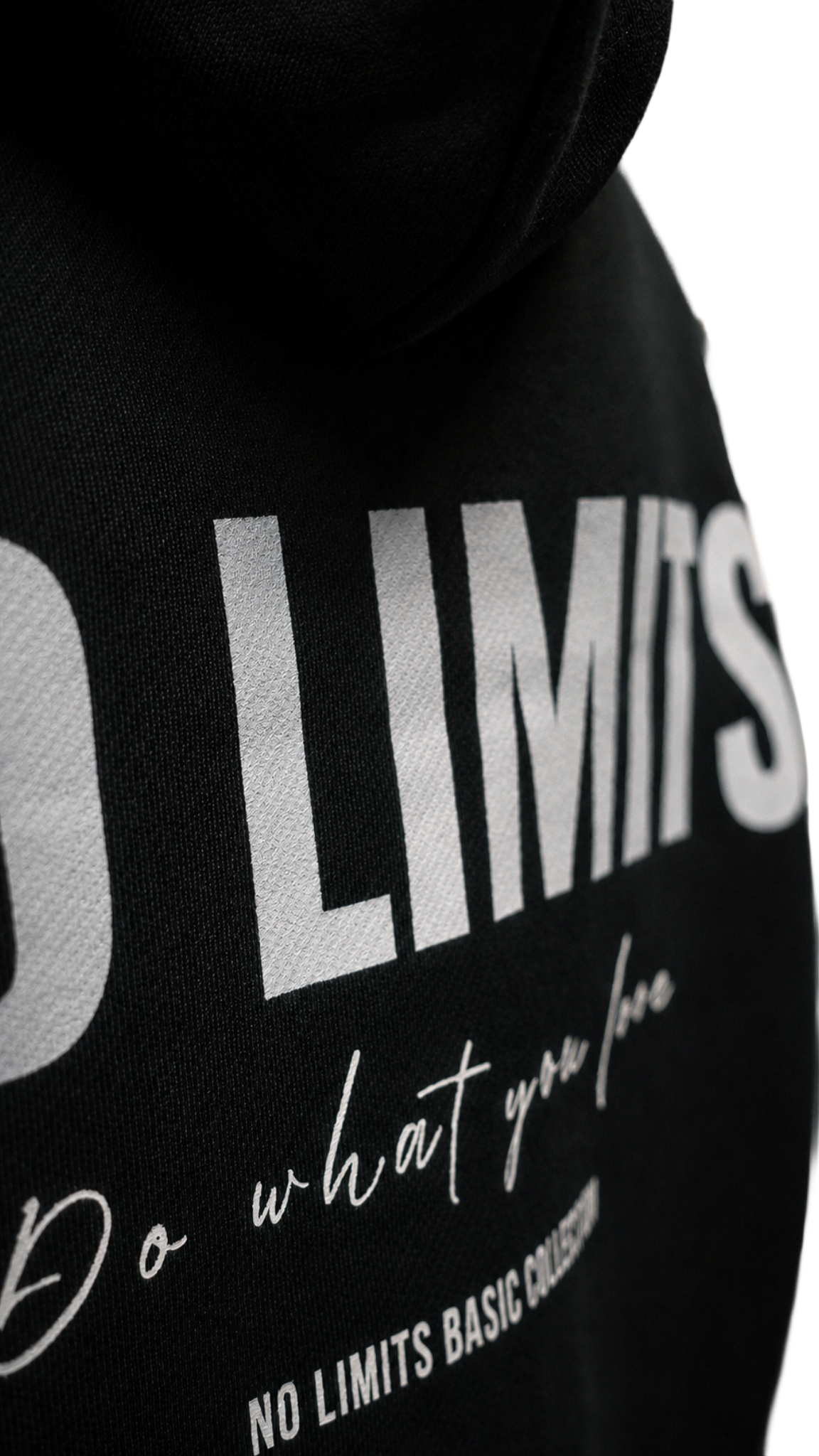 NOLIMITS BASIC HOODIE WHITE PRINT