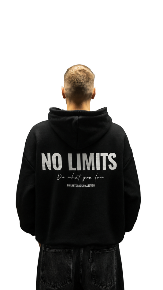 NOLIMITS BASIC HOODIE WHITE PRINT