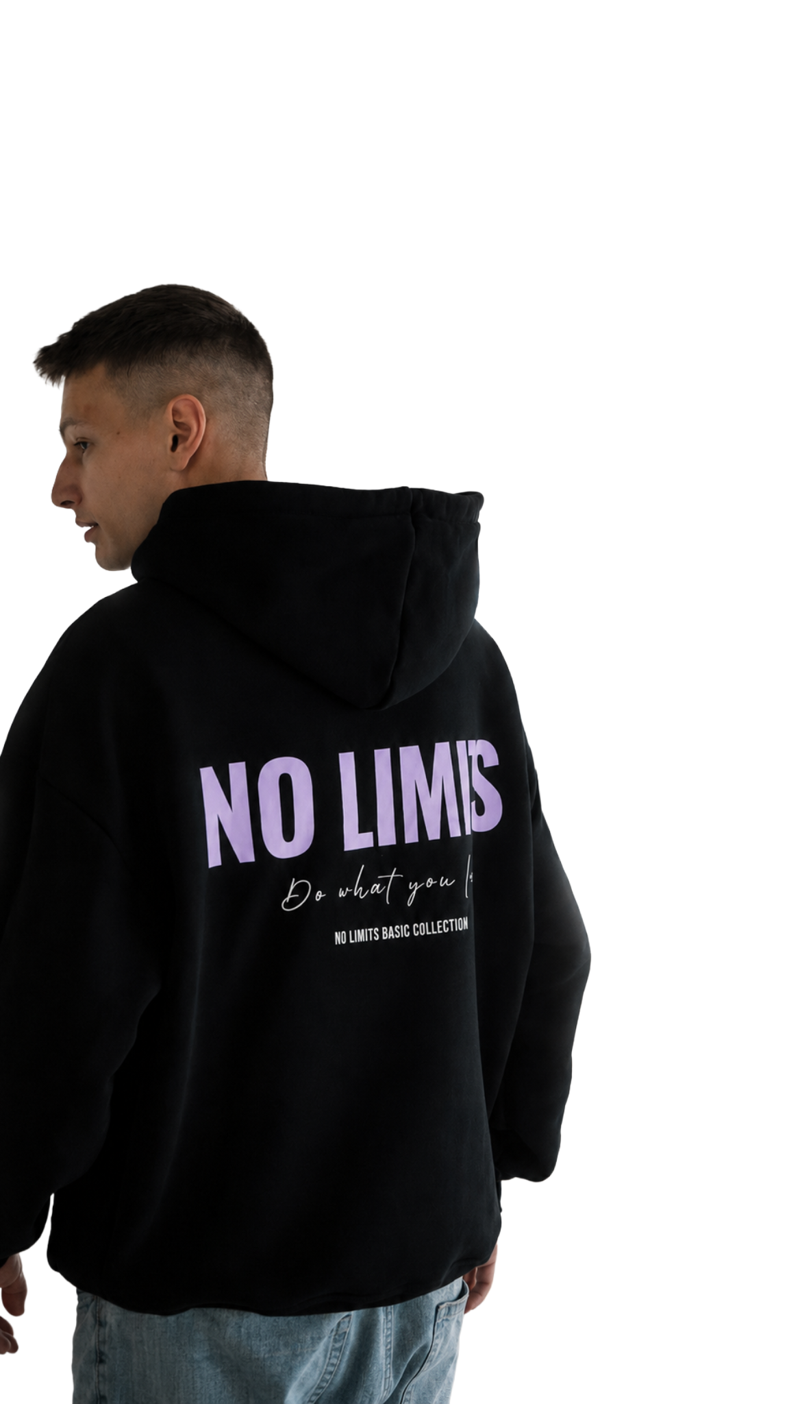 NOLIMITS BASIC HOODIE PURPLE PRINT